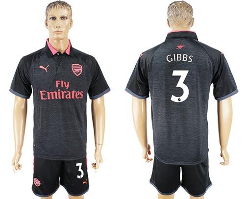 Arsenal #3 Gibbs Sec Away Soccer Club Jersey
